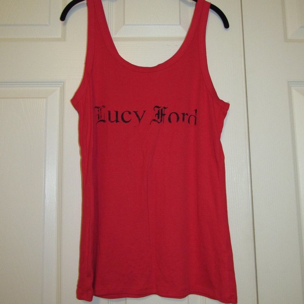 Time & Tru L(12/14) Red Lucy Ford Tank
